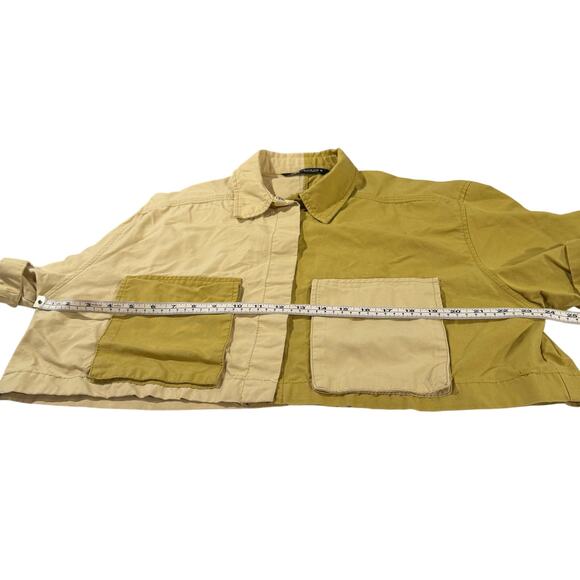 Zara Bloggers Overshirt Medallion Cropped Jacket Embroidered Patches Women XL - Picture 4 of 12